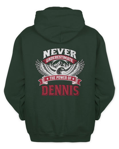 Never Underestimate Your Name Eagle Mountain Shirt DENNIS M1-61 / Unisex Hoodie / forest green