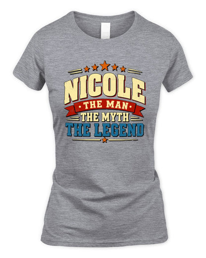 The Man The Myth The Legend Ribbon Vintage T-Shirt NICOLE M1-56 / Women's Standard T-Shirt / sport grey