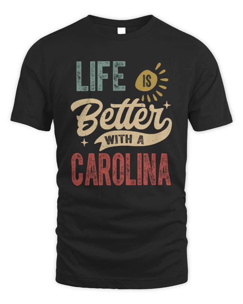 Life Is Better With a Name Personalized Retro T-Shirt CAROLINA-48 / Unisex Standard T-Shirt / black
