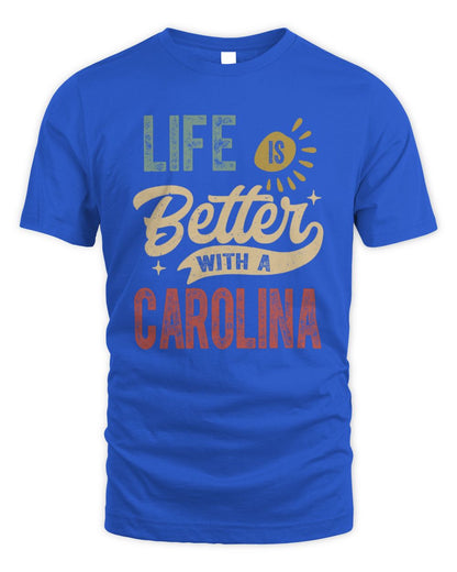 Life Is Better With a Name Personalized Retro T-Shirt CAROLINA-48 / Unisex Standard T-Shirt / royal
