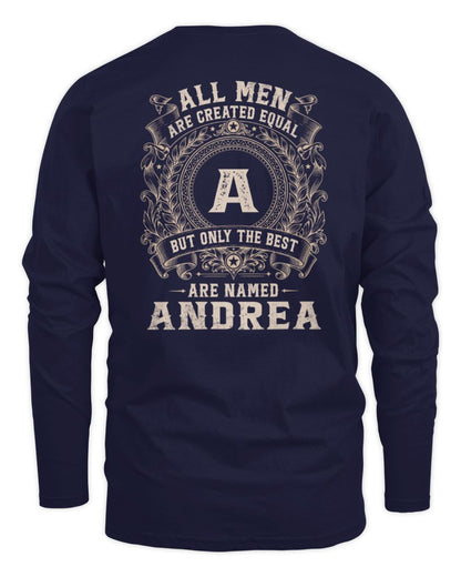 All Men Are Created Equal Cool Logo Shirt ANDREA M1-60 / Men's Long Sleeved T-Shirt / navy