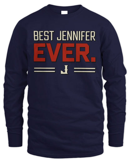 Best Your Name Ever Cool Shirt JENNIFER M1-58 / Men's Long Sleeved T-Shirt / navy