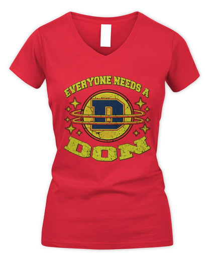 Everyone Needs a Your Name Shirt DON M1-76 / Women's V-Neck T-Shirt / red