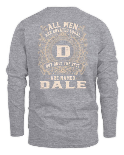 All Men Are Created Equal Cool Logo Shirt DALE M1-60 / Men's Long Sleeved T-Shirt / sport grey