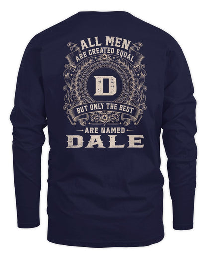 All Men Are Created Equal Cool Logo Shirt DALE M1-60 / Men's Long Sleeved T-Shirt / navy