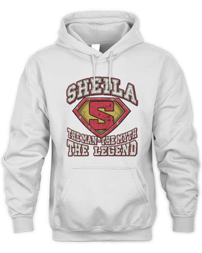 The Man The Myth The Legend Superman Graphic T-Shirt SHEILA M1-74 / Unisex Hoodie / white