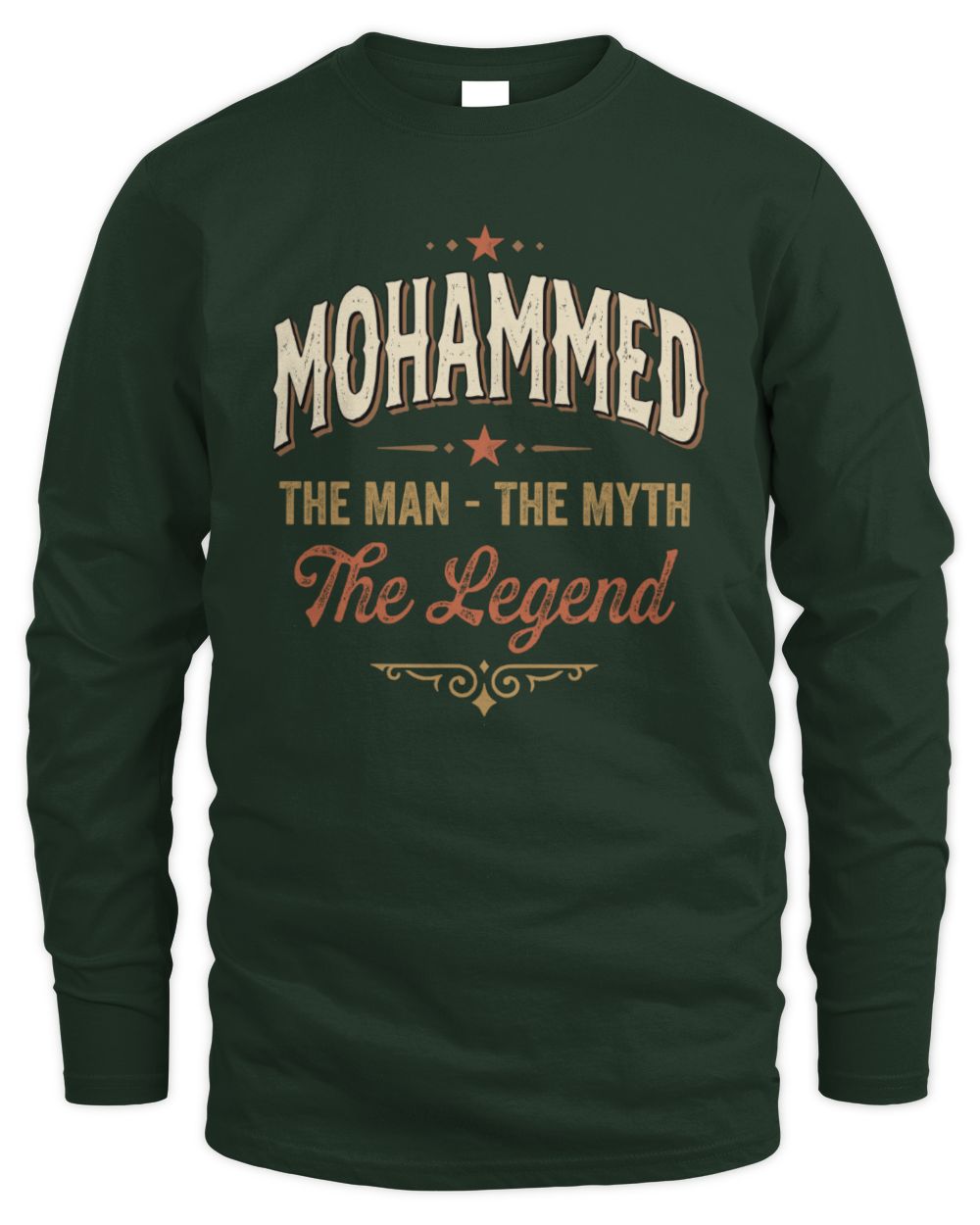I'm Name I'm Not Rude I Just Have The Balls Funny T-Shirt MOHAMMED M1-77 / Men's Long Sleeved T-Shirt / forest green