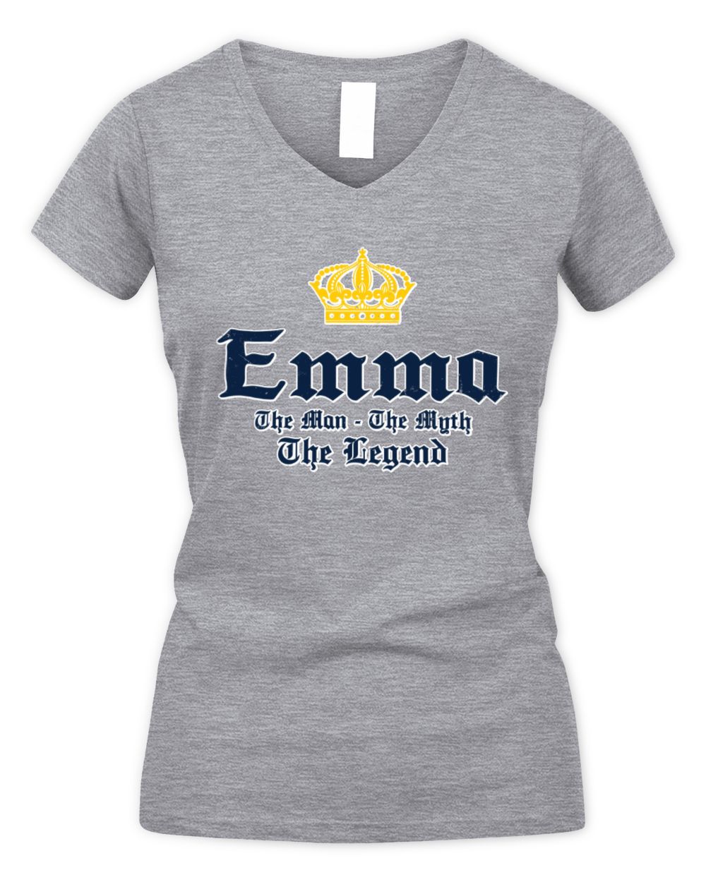 The Man The Myth The Legend Corona Beer T-Shirt EMMA M1-S83 / Women's V-Neck T-Shirt / sport grey