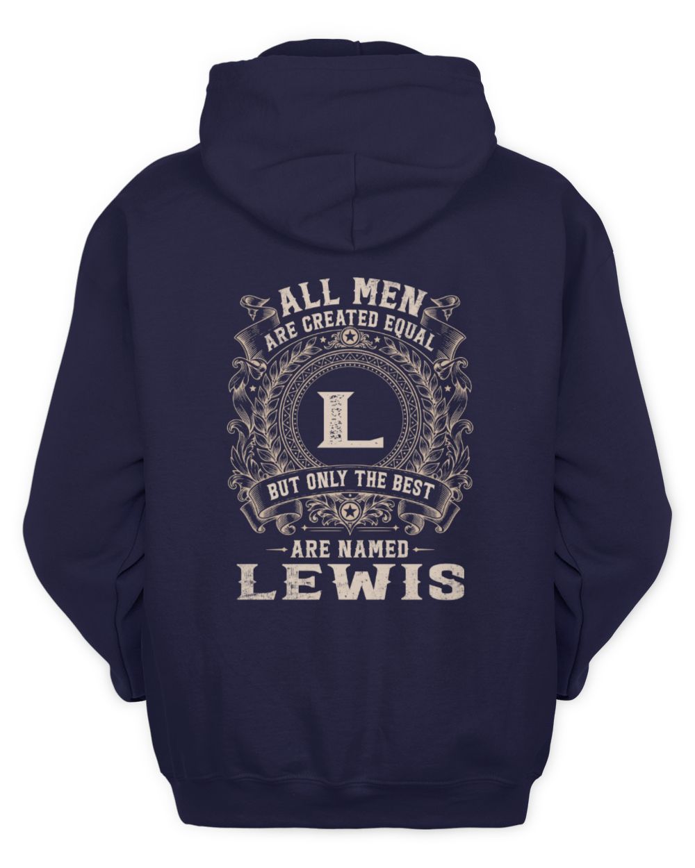 All Men Are Created Equal Cool Logo Shirt LEWIS M1-60 / Unisex Hoodie / navy