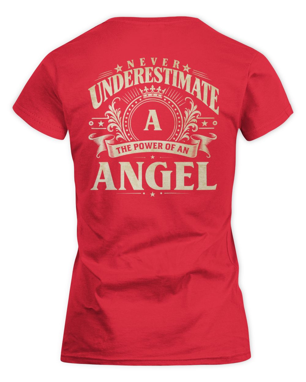 Never Underestimate Your Name Luxury Logo Shirt ANGEL M1-63 / Women's Standard T-Shirt / red