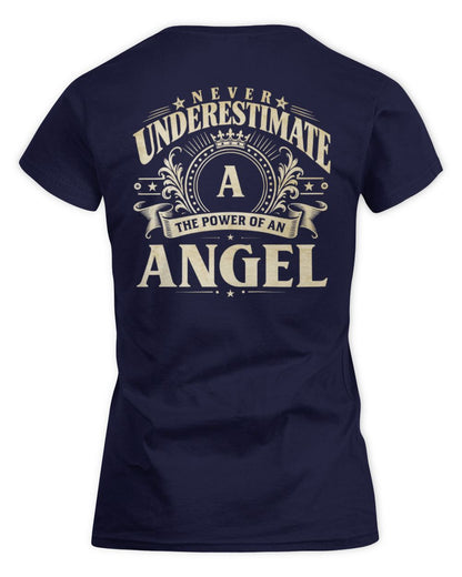 Never Underestimate Your Name Luxury Logo Shirt ANGEL M1-63 / Women's Standard T-Shirt / navy