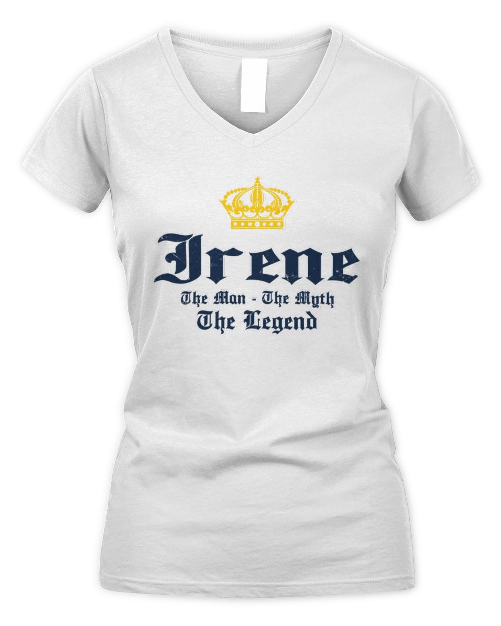 The Man The Myth The Legend Corona Beer T-Shirt IRENE M1-S83 / Women's V-Neck T-Shirt / white