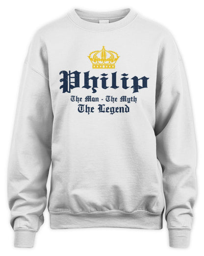 The Man The Myth The Legend Corona Beer T-Shirt PHILIP M1-S83 / Unisex Sweatshirt / white
