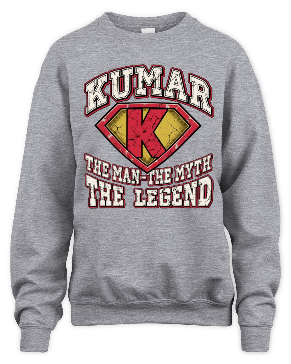 The Man The Myth The Legend Superman Graphic T-Shirt KUMAR M1-74 / Unisex Sweatshirt / sport grey