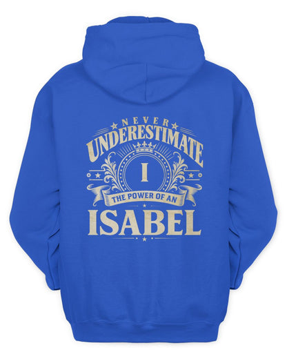 Never Underestimate Your Name Luxury Logo Shirt ISABEL M1-63 / Unisex Hoodie / royal