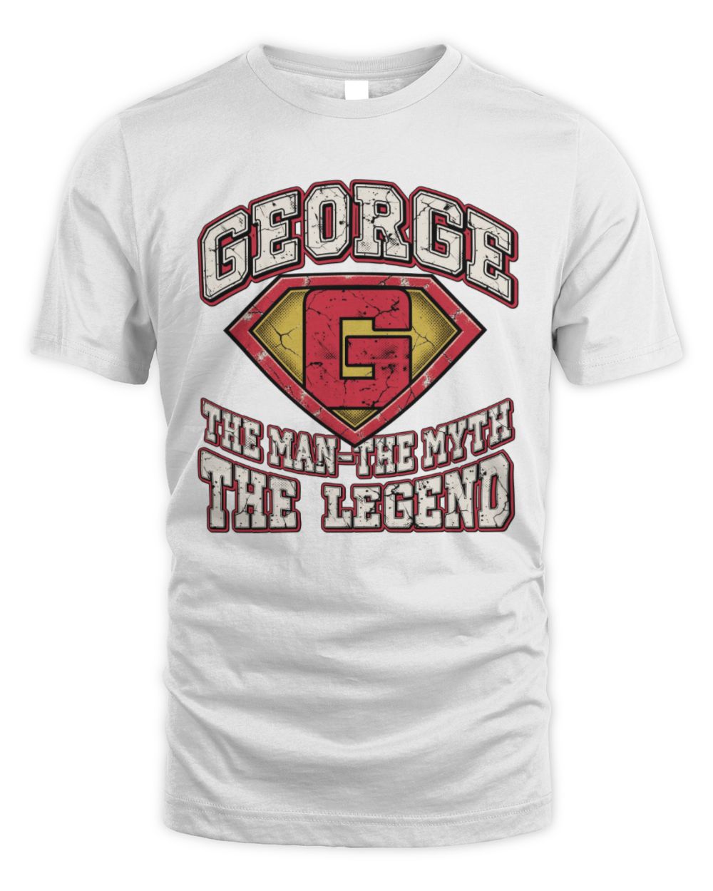The Man The Myth The Legend Superman Graphic T-Shirt GEORGE M1-74 / Unisex Standard T-Shirt / white