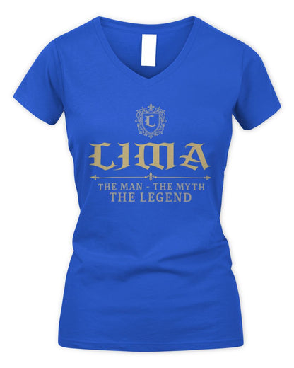 The Man The Myth The Legend Western Shirt LIMA M1-78 / Women's V-Neck T-Shirt / royal