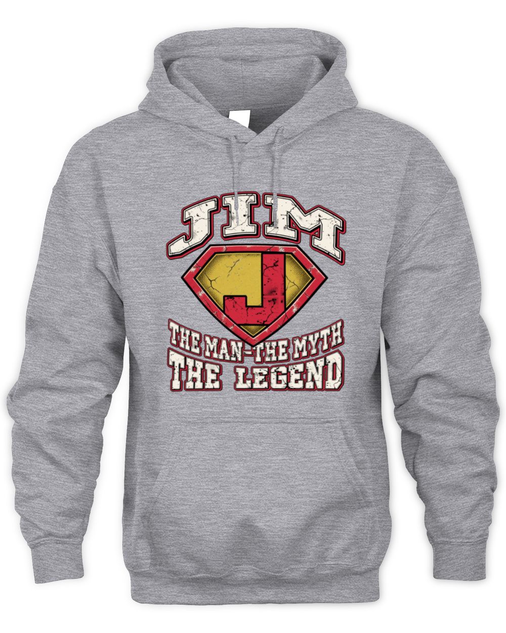 The Man The Myth The Legend Superman Graphic T-Shirt JIM M1-74 / Unisex Hoodie / sport grey