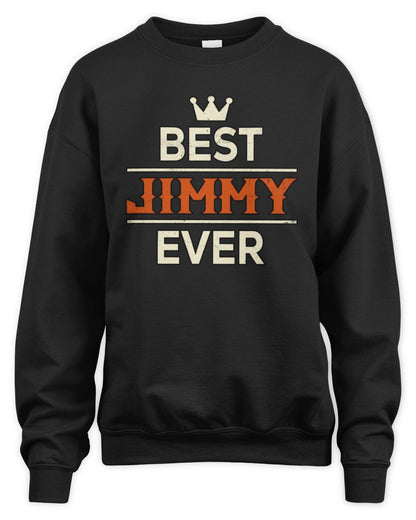 Best Your Name With Crown Shirt JIMMY M1-59 / Unisex Sweatshirt / black
