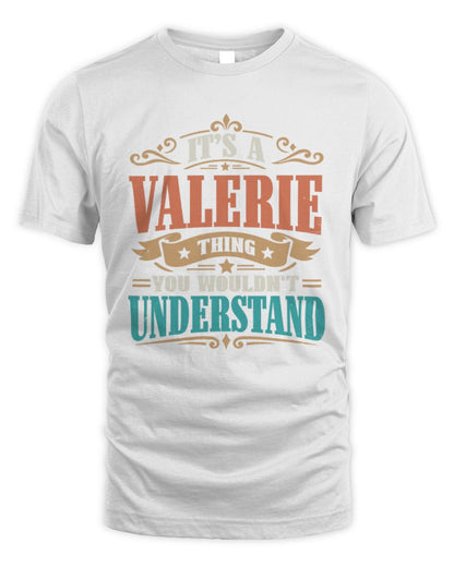 It’s a Name Thing Personalized Retro T-Shirt VALERIE M1-47 / Unisex Standard T-Shirt / white