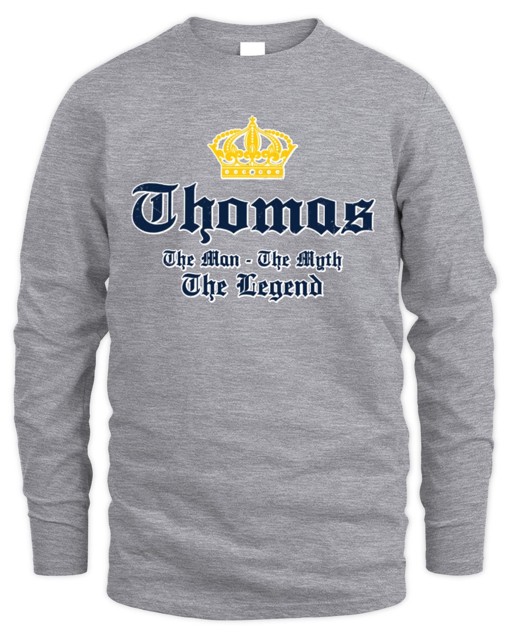 The Man The Myth The Legend Corona Beer T-Shirt THOMAS M1-S83 / Men's Long Sleeved T-Shirt / sport grey