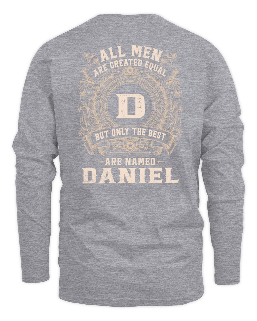 All Men Are Created Equal Cool Logo Shirt DANIEL M1-60 / Men's Long Sleeved T-Shirt / sport grey