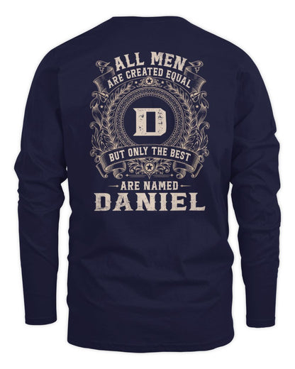 All Men Are Created Equal Cool Logo Shirt DANIEL M1-60 / Men's Long Sleeved T-Shirt / navy
