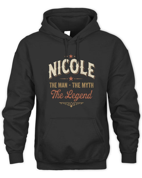 I'm Name I'm Not Rude I Just Have The Balls Funny T-Shirt NICOLE M1-77 / Unisex Hoodie / black
