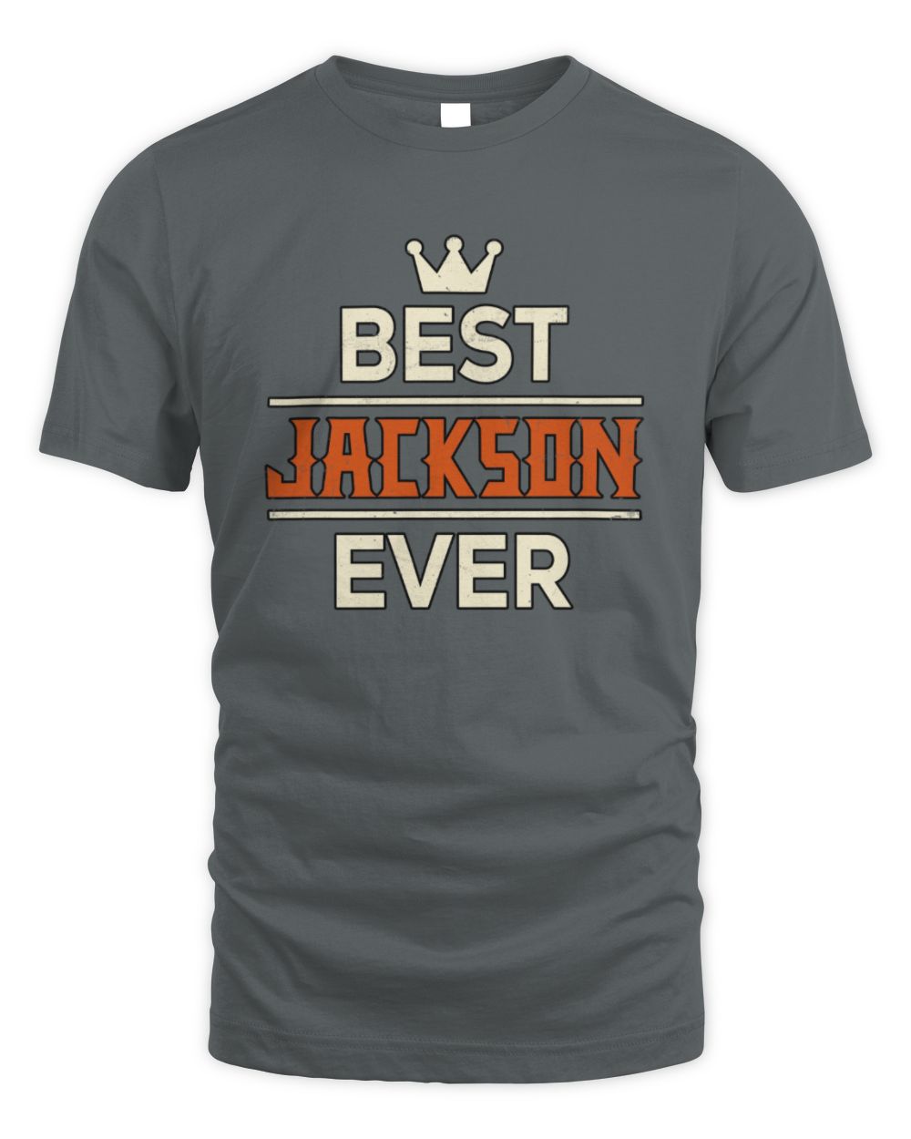 Best Your Name With Crown Shirt JACKSON M1-59 / Unisex Standard T-Shirt / charcoal