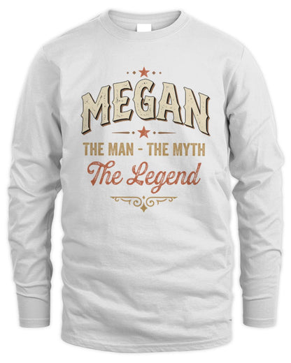 I'm Name I'm Not Rude I Just Have The Balls Funny T-Shirt MEGAN M1-77 / Men's Long Sleeved T-Shirt / white