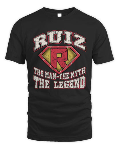 The Man The Myth The Legend Superman Graphic T-Shirt RUIZ M1-74 / Unisex Standard T-Shirt / black