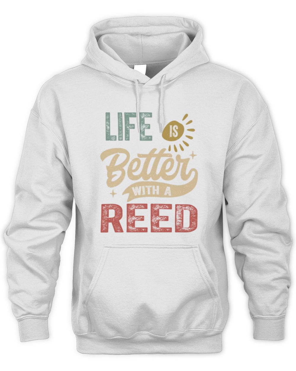 Life Is Better With a Name Personalized Retro T-Shirt REED-48 / Unisex Hoodie / white