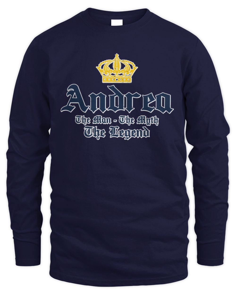 The Man The Myth The Legend Corona Beer T-Shirt ANDREA M1-S83 / Men's Long Sleeved T-Shirt / navy