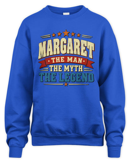 The Man The Myth The Legend Ribbon Vintage T-Shirt MARGARET M1-56 / Unisex Sweatshirt / royal