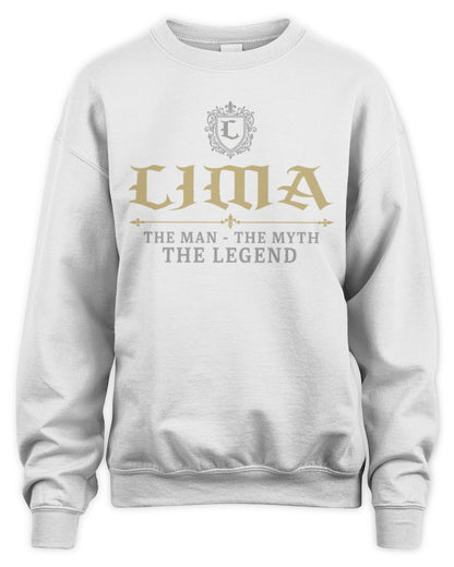 The Man The Myth The Legend Western Shirt LIMA M1-78 / Unisex Sweatshirt / white
