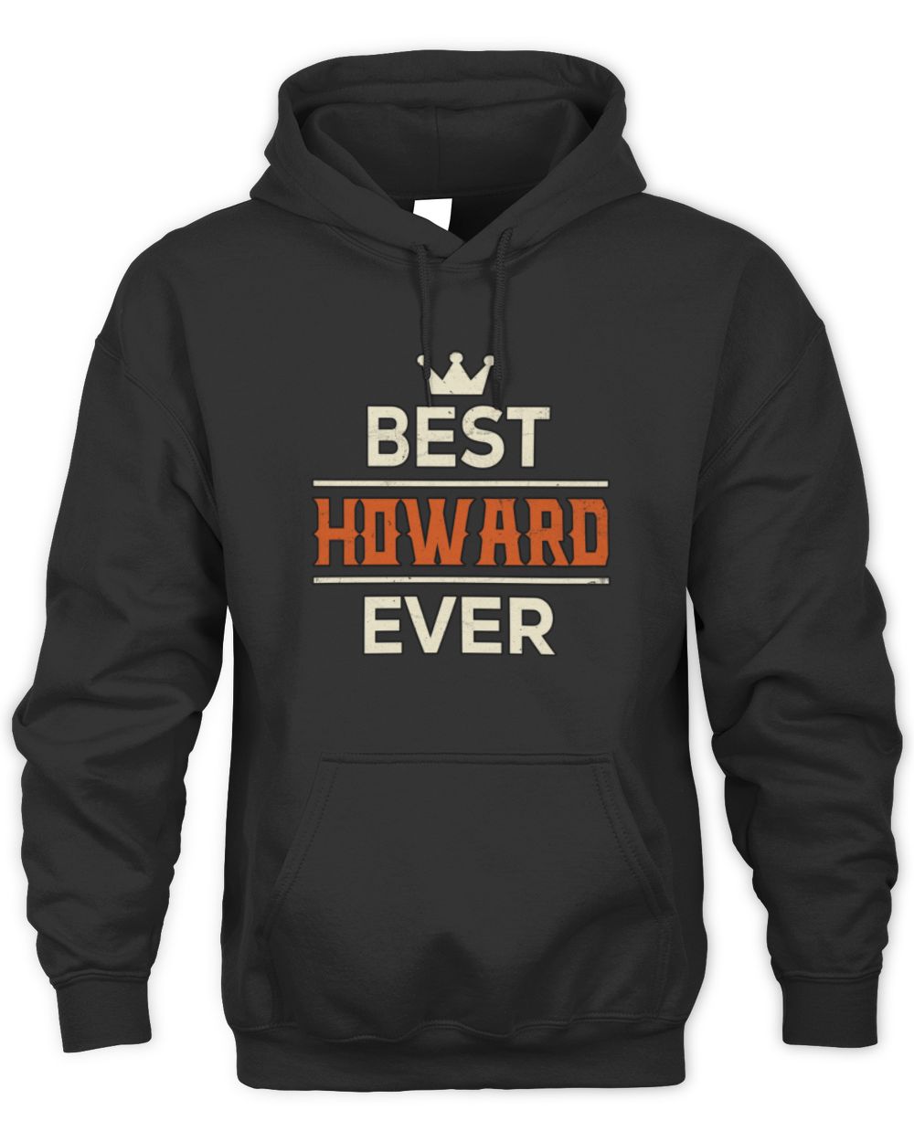 Best Your Name With Crown Shirt HOWARD M1-59 / Unisex Hoodie / black