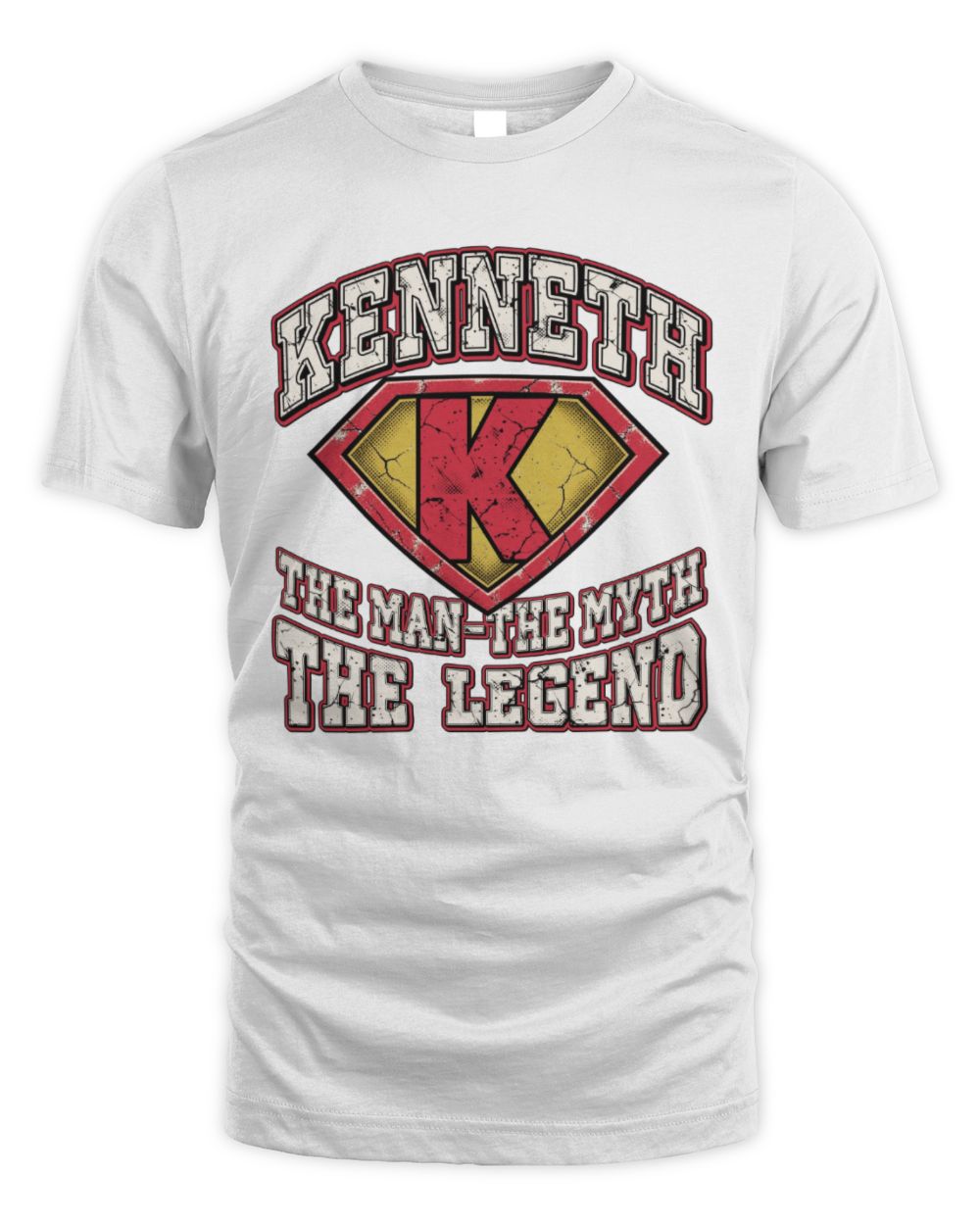 The Man The Myth The Legend Superman Graphic T-Shirt KENNETH M1-74 / Unisex Standard T-Shirt / white