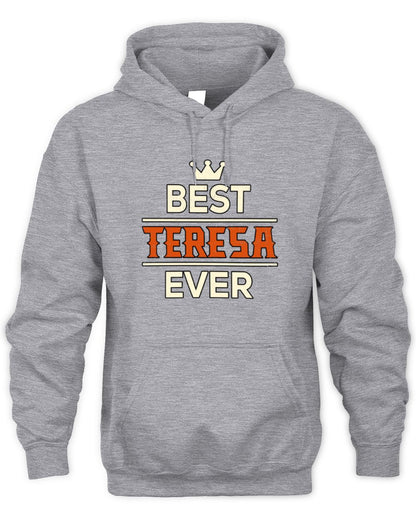 Best Your Name With Crown Shirt TERESA M1-59 / Unisex Hoodie / sport grey