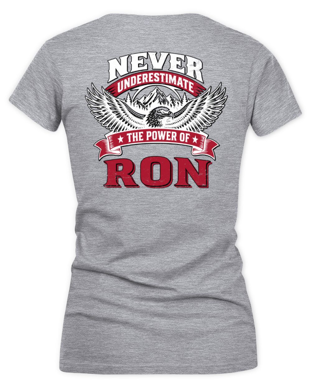 Never Underestimate Your Name Eagle Mountain Shirt RON M1-61 / Women's V-Neck T-Shirt / sport grey