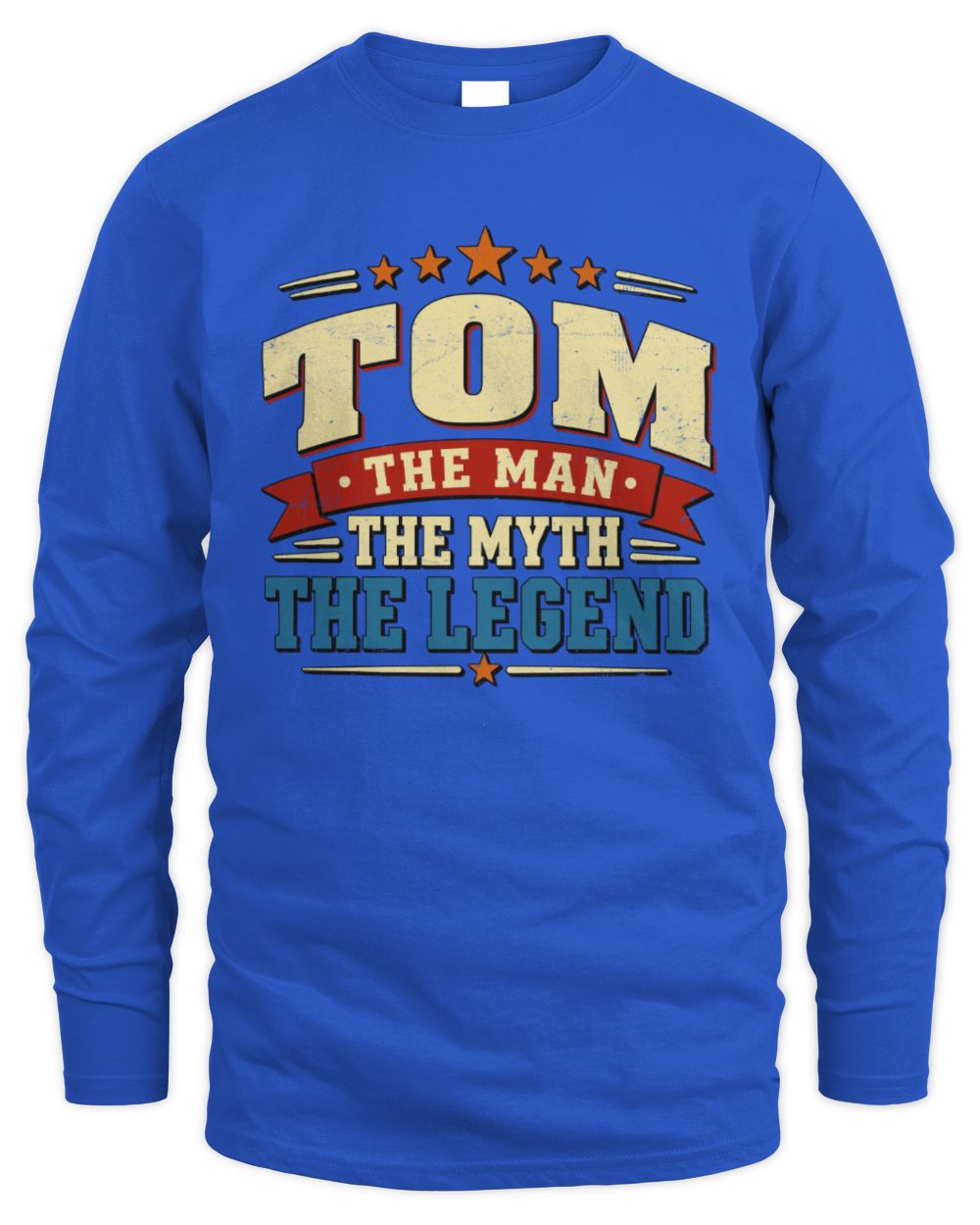 The Man The Myth The Legend Ribbon Vintage T-Shirt TOM M1-56 / Men's Long Sleeved T-Shirt / royal
