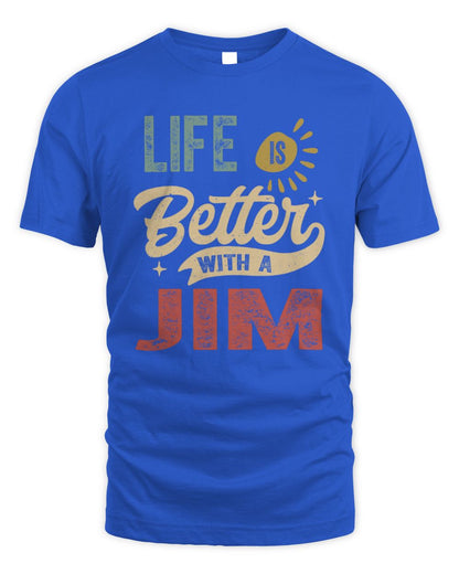 Life Is Better With a Name Personalized Retro T-Shirt JIM-48 / Unisex Standard T-Shirt / royal