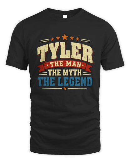 The Man The Myth The Legend Ribbon Vintage T-Shirt TYLER M1-56 / Unisex Standard T-Shirt / black