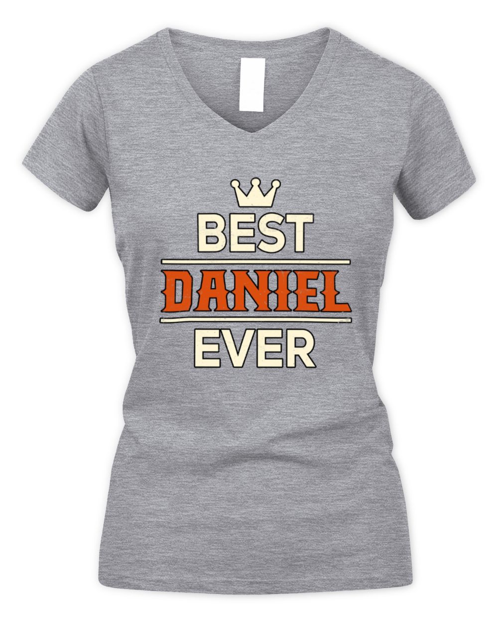 Best Your Name With Crown Shirt DANIEL M1-59 / Women's V-Neck T-Shirt / sport grey