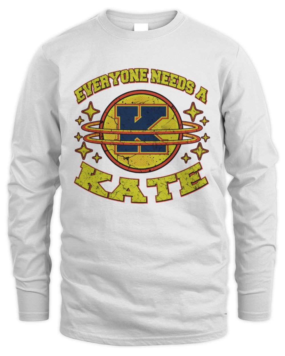 Everyone Needs a Your Name Shirt KATE M1-76 / Men's Long Sleeved T-Shirt / white