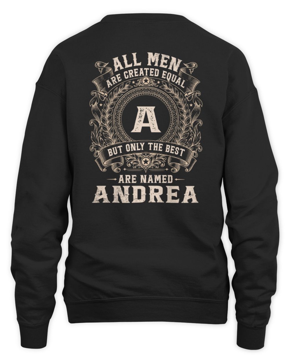 All Men Are Created Equal Cool Logo Shirt ANDREA M1-60 / Unisex Sweatshirt / black
