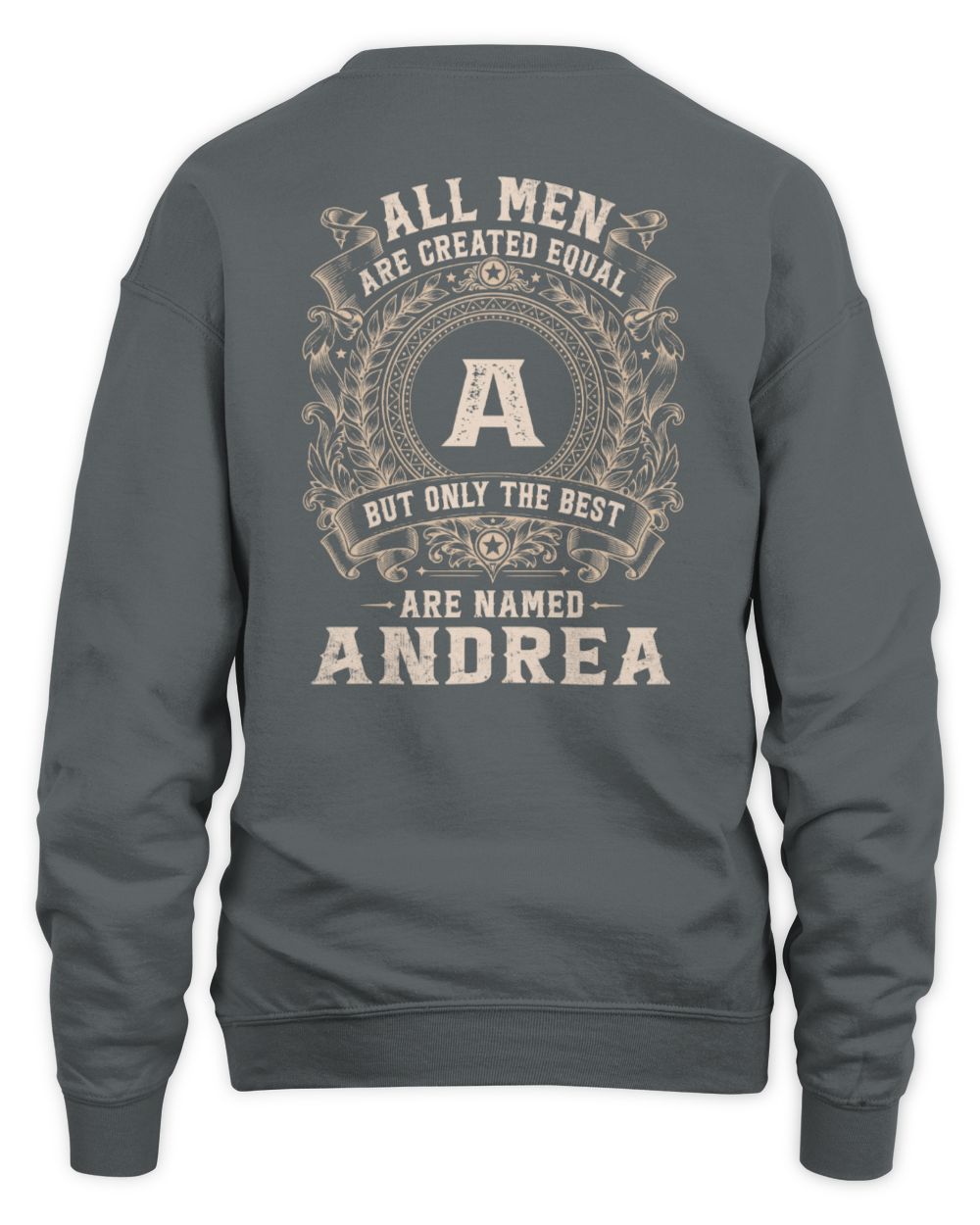 All Men Are Created Equal Cool Logo Shirt ANDREA M1-60 / Unisex Sweatshirt / charcoal
