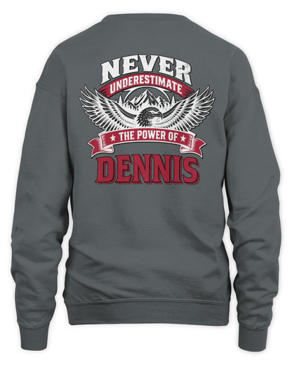Never Underestimate Your Name Eagle Mountain Shirt DENNIS M1-61 / Unisex Sweatshirt / charcoal