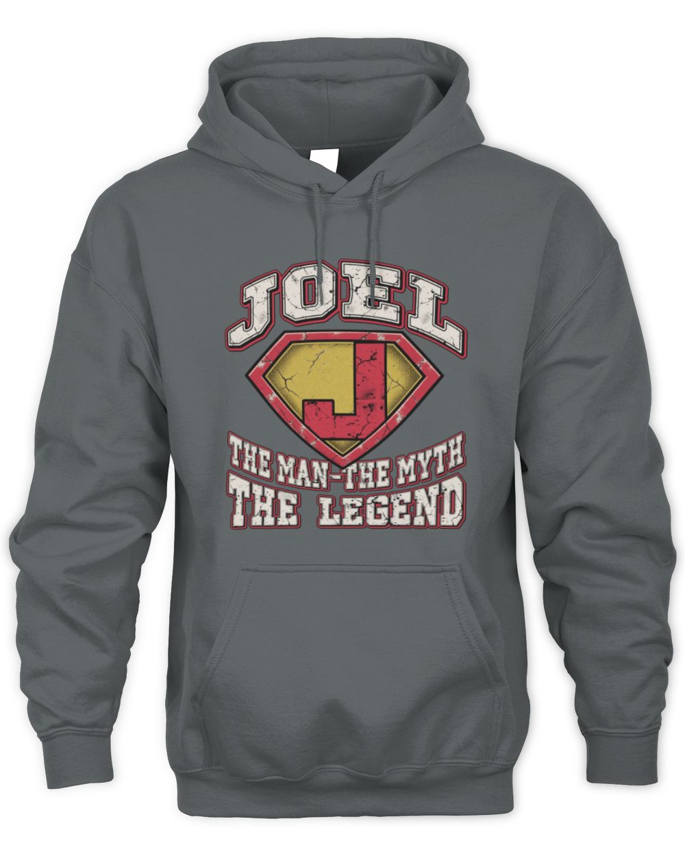 The Man The Myth The Legend Superman Graphic T-Shirt JOEL M1-74 / Unisex Hoodie / charcoal
