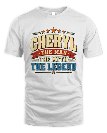 The Man The Myth The Legend Ribbon Vintage T-Shirt CHERYL M1-56 / Unisex Standard T-Shirt / white