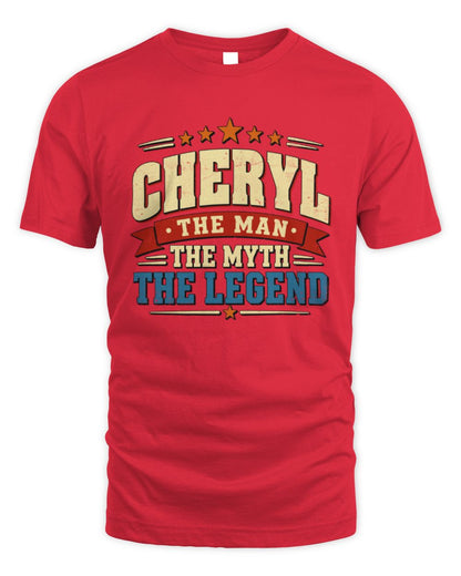 The Man The Myth The Legend Ribbon Vintage T-Shirt CHERYL M1-56 / Unisex Standard T-Shirt / red